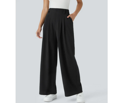 ROMASTRA - Pantalone Elastico Elegante a Vita Alta